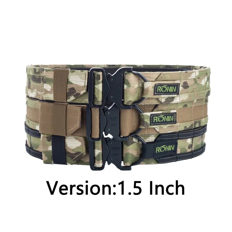 Ceinture tactique double couche style Ronin SENSHI 1.5 pouces - Équipement pêche militaire airsoft