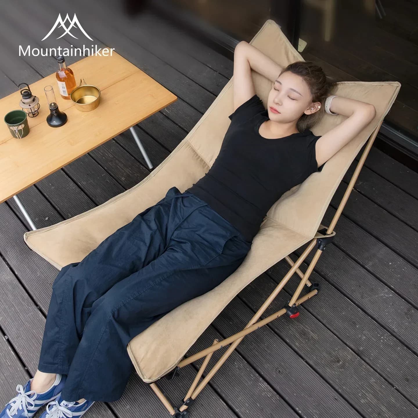 Chaise camping sensation canapé MOUNTAINHIKER bureau maison pliable pêche plage tourisme extérieur