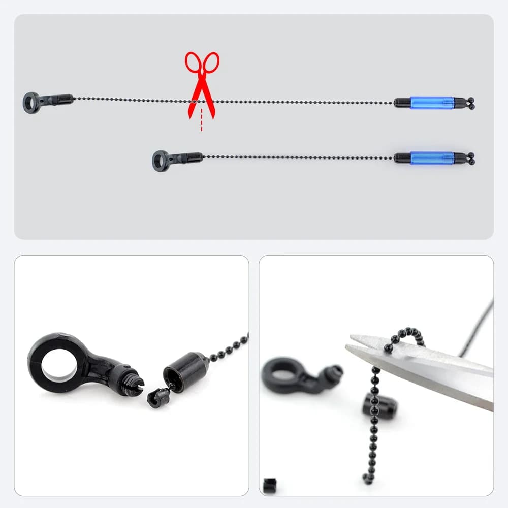 Set 4 swingers bobines Hirisi pour alarme pêche - Indicateur signal morsure accessoires pêche B2024
