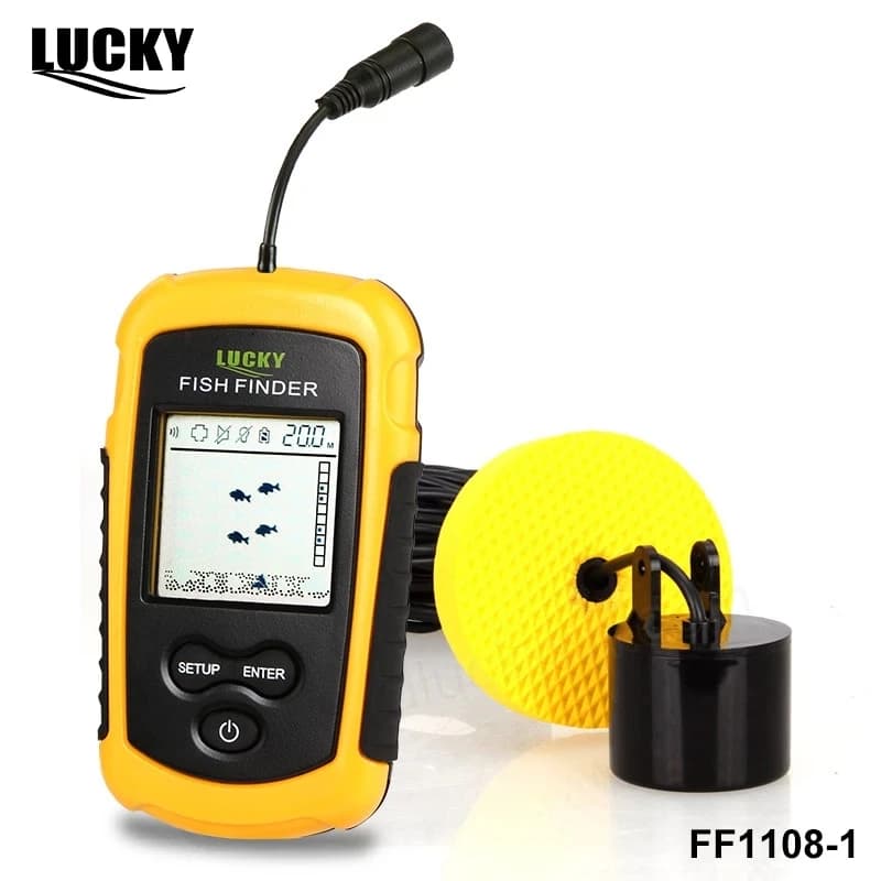 Sonar portable Lucky FF1108 avec alarme - Détecteur 100m couverture 45° pour pêche mer/lac