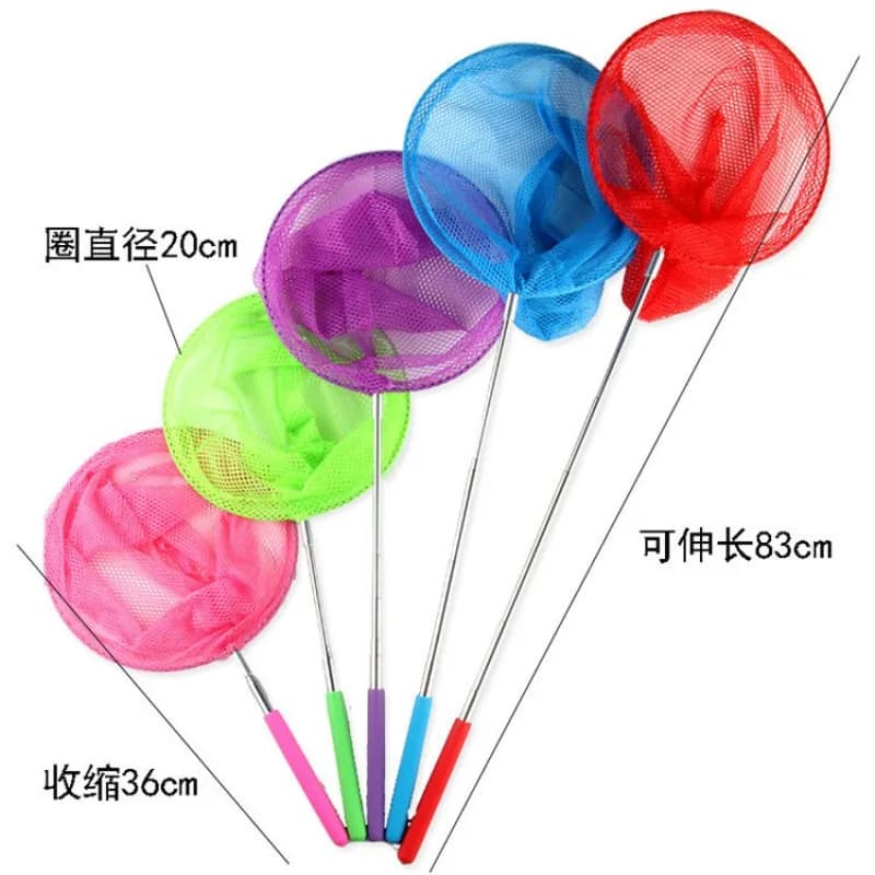 Filet pêche rétractable insectes papillons libellules portable enfants jeu extérieur