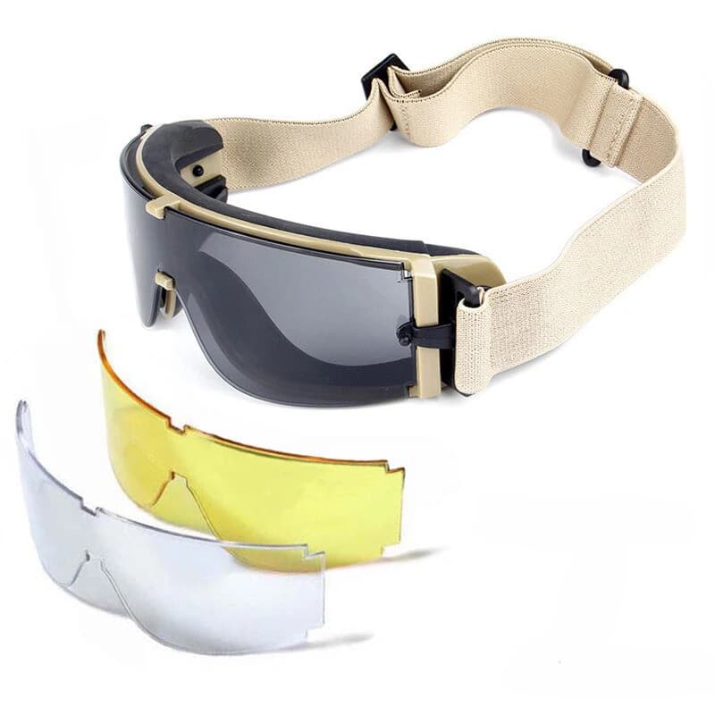 Lunettes tactiques forces spéciales X800 anti-explosion pour wargame, chasse et pêche extrême