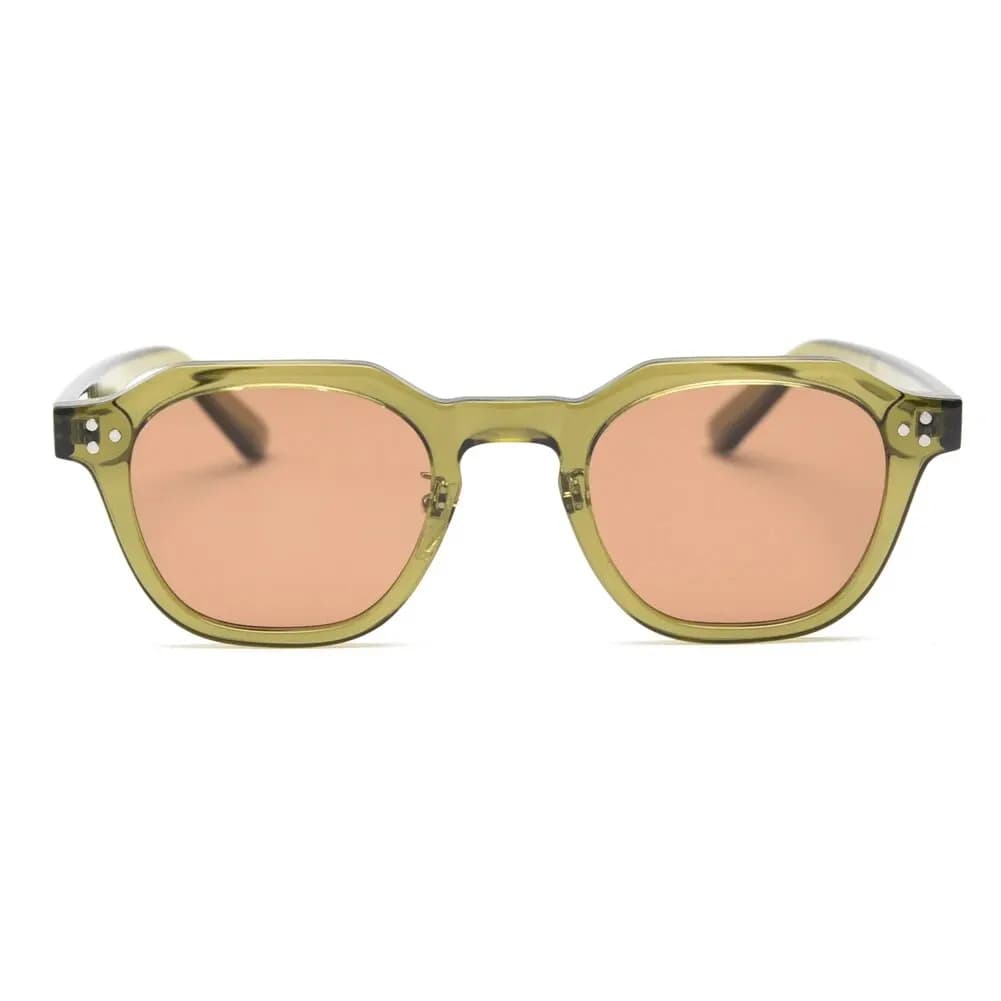 Lunettes de soleil polarisées TR90 vintage carrées polygonales pour femmes et hommes - Cadre épais design luxe rétro