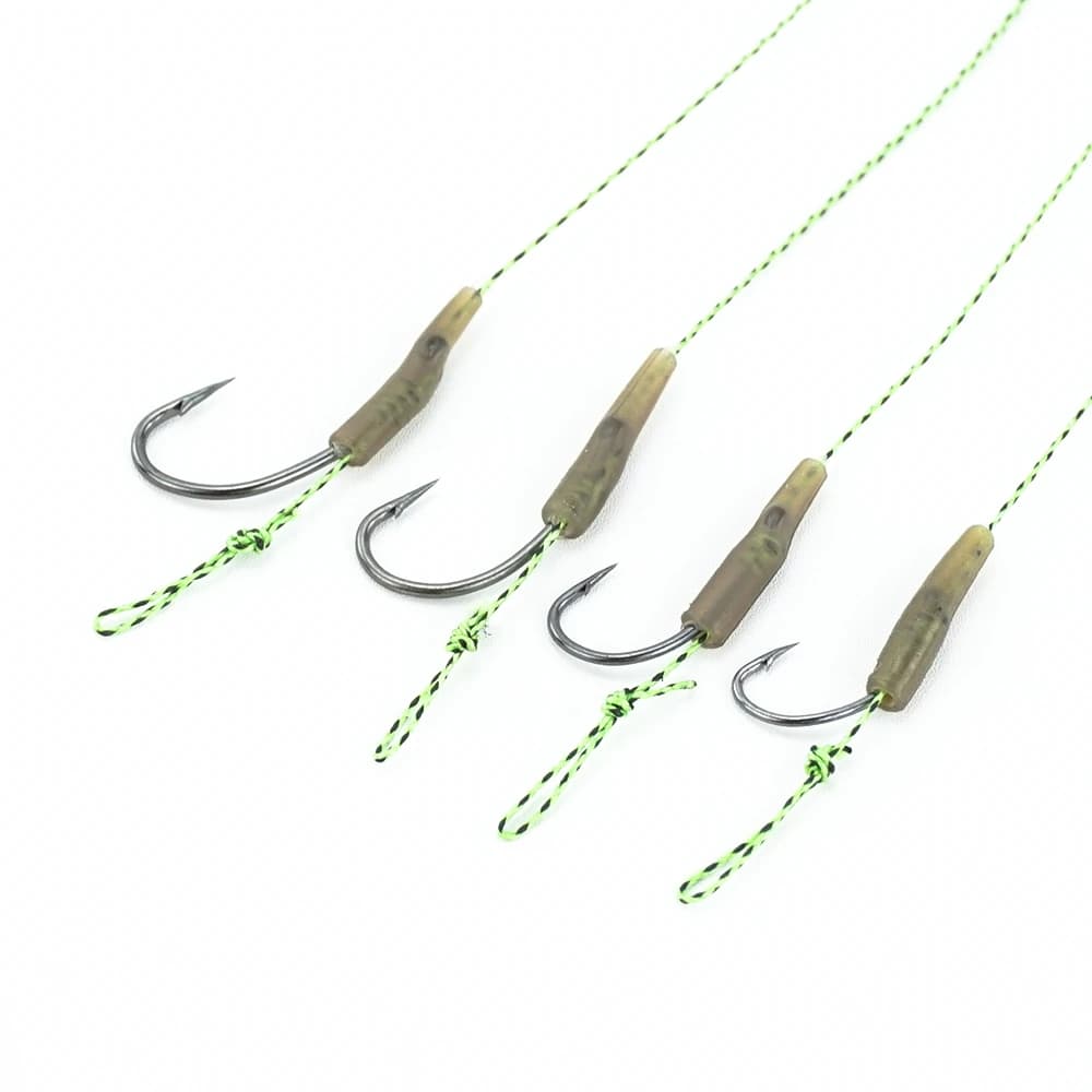 Hirisi 6 Montages Prêts Carp Fishing Hook Link Tied Rigs TS114 Terminal Tackle Accessoires