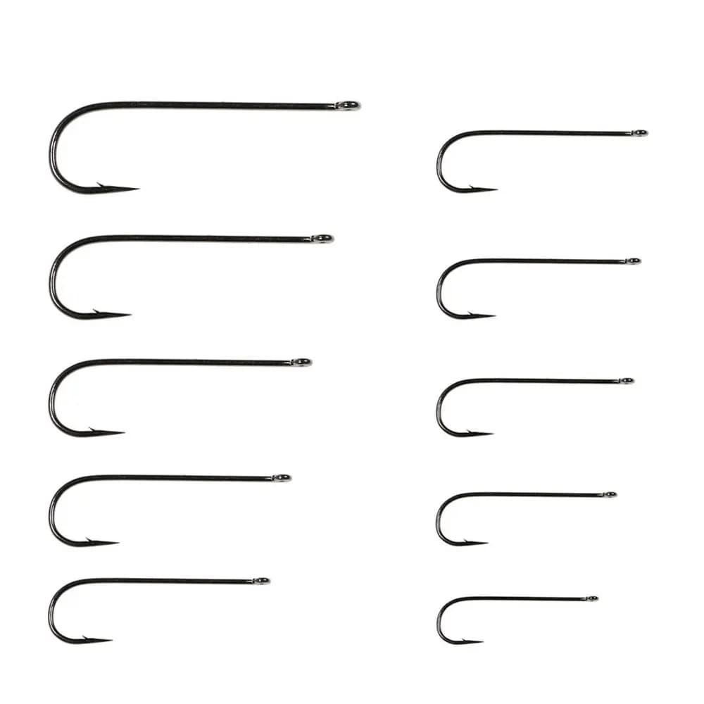 100 hameçons Aberdeen longue tige pour eau douce et mer - Tailles 10 à 3/0 pour sabiki rig