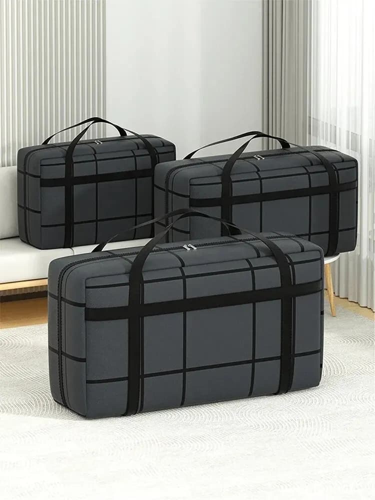 Grand sac de rangement noir composite - Grande capacité étanche avec fermeture éclair robuste