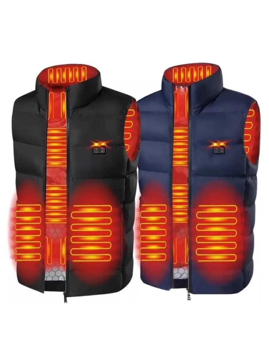 Gilet chauffant 9 zones électrique USB homme femme pêche camping veste chauffante graphène sport