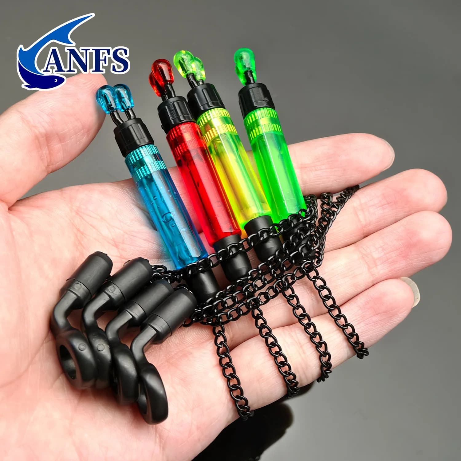 Swingers et bobbins pour pêche à la carpe - 4 pièces avec boîte pour indicateur de touche