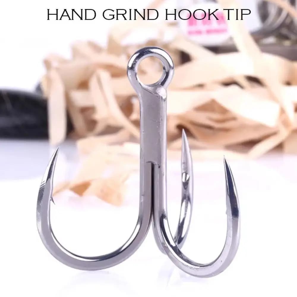 Hameçons triples anti-rouille 4X intensifiés 5-8 pièces - acier haute carbone mat fishing tackle