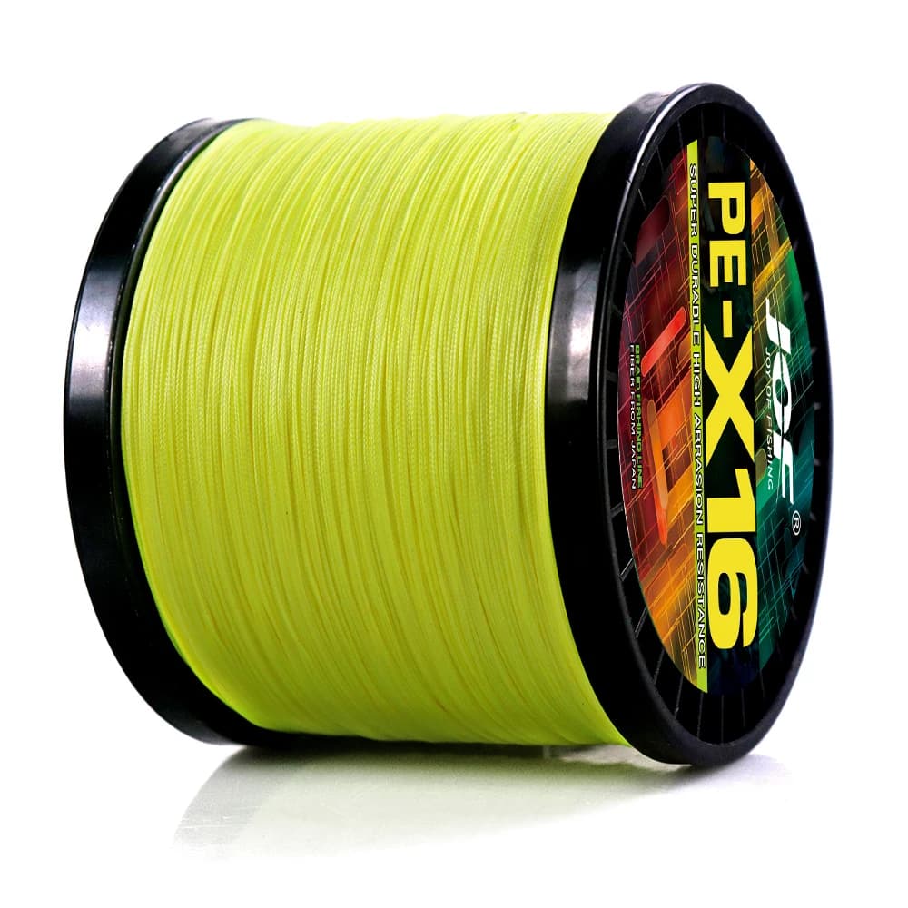 Ligne de pêche PE multifilament JOF 16 brins 1000M extrêmement résistante 25-200LB pour pêche sportive