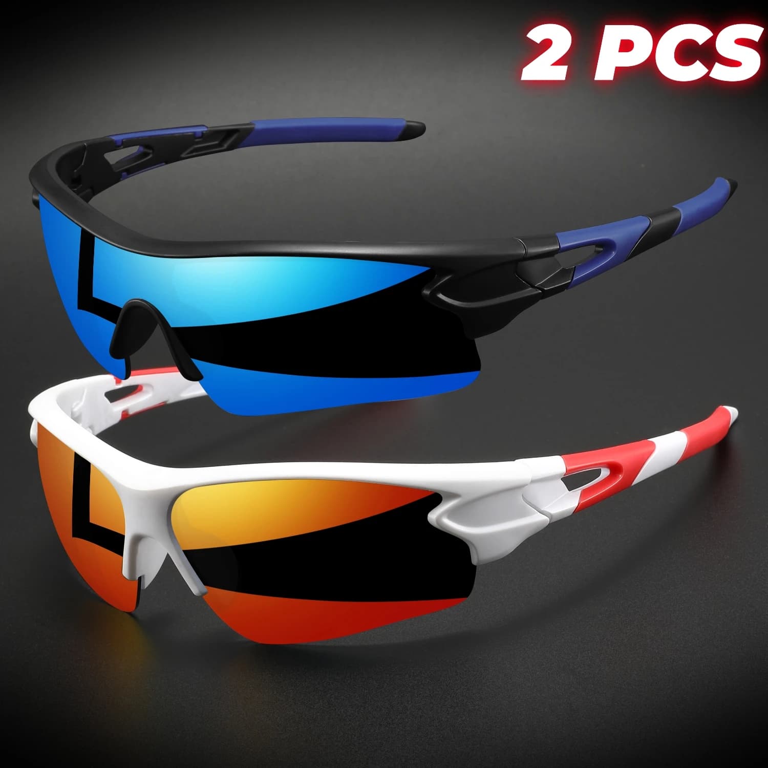 Lunettes de pêche enveloppantes 2 pièces UV400 - Protection totale pour pêche sportive intensive