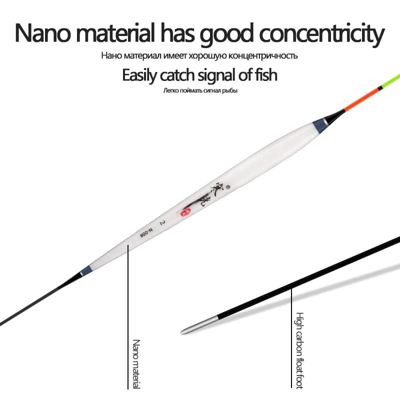 Flotteurs composite nano 3 pièces pour pêche en eau peu profonde - Flotador Hard Tail Bobber