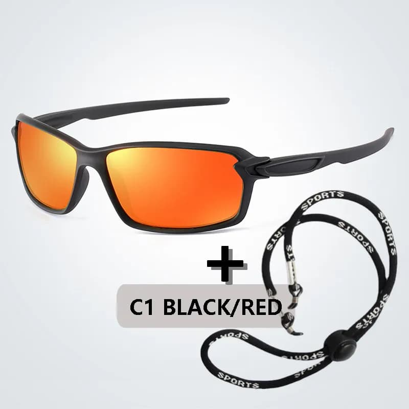 Lunettes de soleil polarisées carrées homme pour pêche sportive et conduite - UV400 protection totale