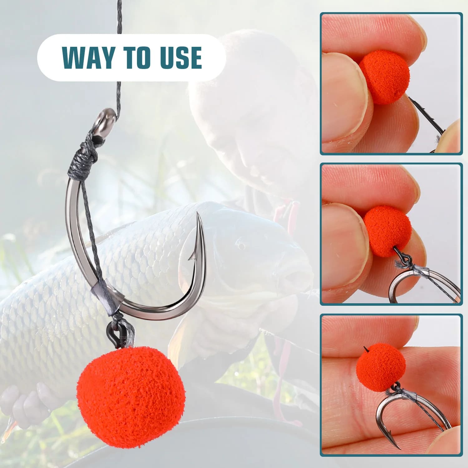 Set de 6 hameçons carpe européens Sougayilang, pointe ultra-affûtée multi-rebouchages pour pêche spécifique