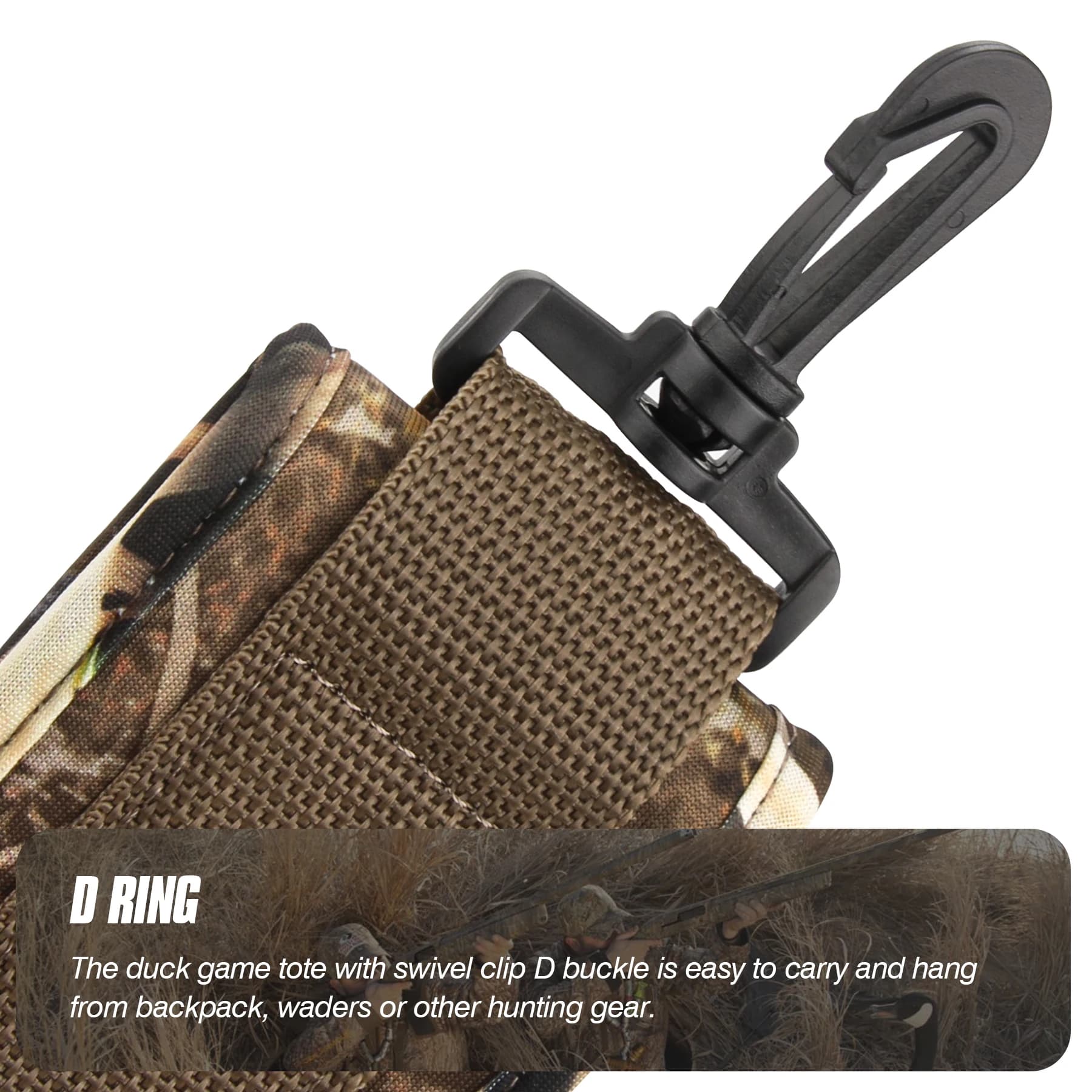 Porte-gibier GUGULUZA 8 anneaux bretelles cou - Accessoire chasse extérieur transport canards flottant