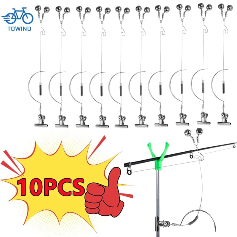 Alarmes de touche acier inoxydable anti-corrosion - 1 à 10 pcs accessoires pêche carpe matériel durable