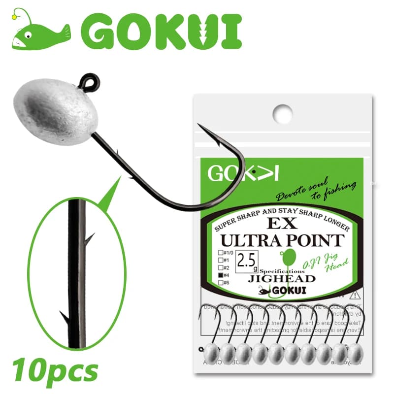 10 hameçons finesse Aji jig heads Mustad pour pêche fine de la truite et petits carnassiers