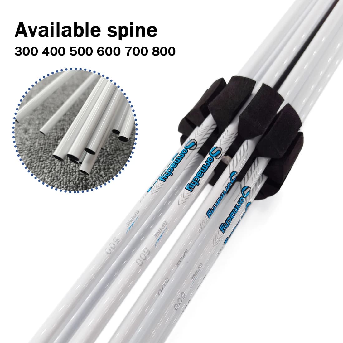 12 fûts carbone pur Pandarus Champion ID6.2mm spine 300-800 kit DIY pêche à l'arc avec tube