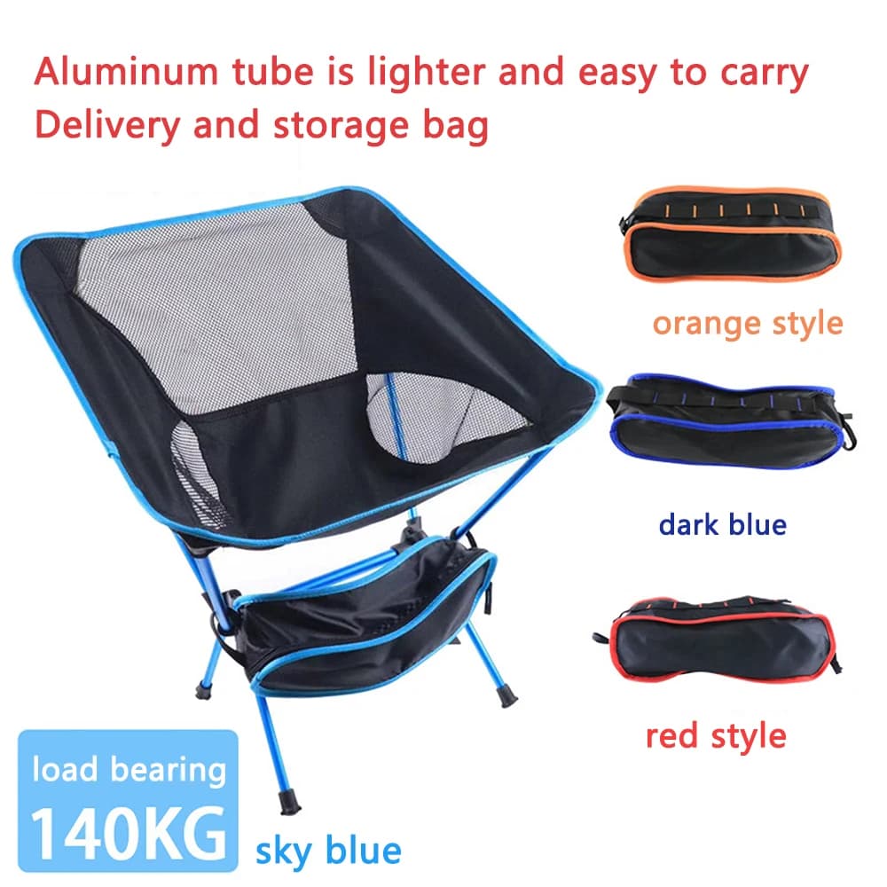 Fauteuil pliant léger Moon Chair pêche - Siège camping portable pour jardin et plage