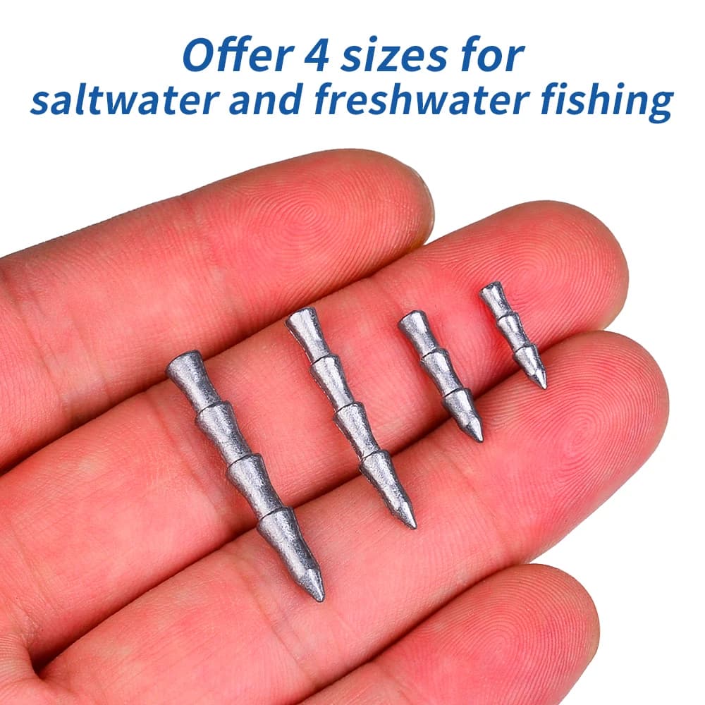 Plombs d'ancrage pour leurres souples, 10 pièces 0.03/0.05/0.08 oz pour pêche aux vers et softbaits