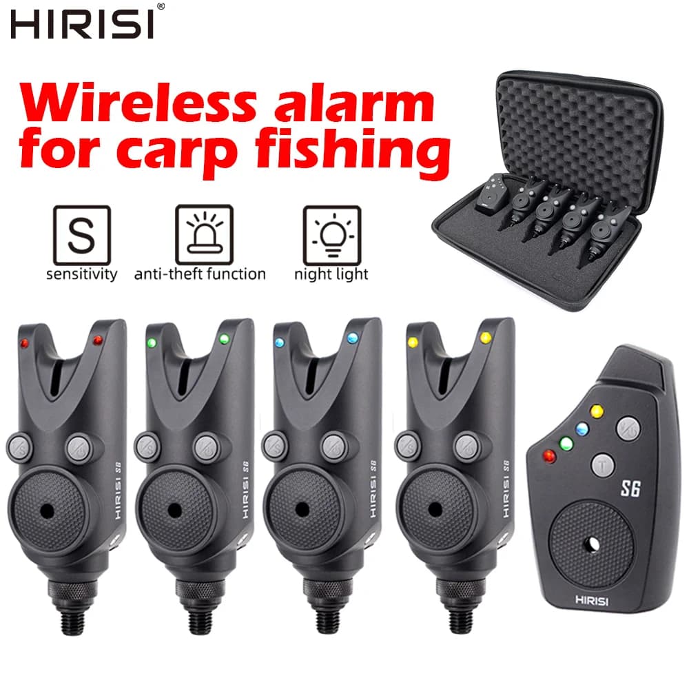 Set d'alarme sans fil Hirisi S6 étanche avec LED 4 couleurs et réglages volume/sensibilité - Boîtier inclus