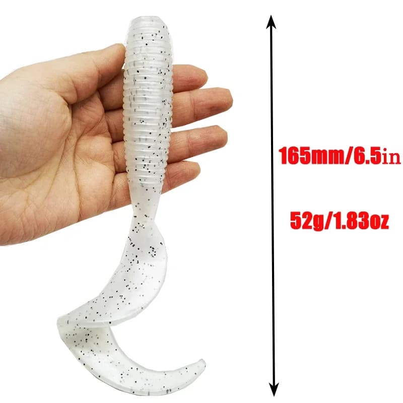 Leurre souple queue vibrante 16.5cm 52g pour pêche gros carnassiers brochet silure black bass