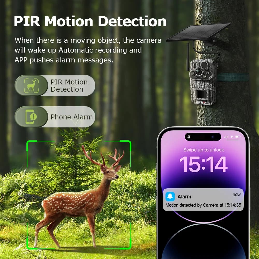 Caméra de chasse solaire 4G LTE GPS surveillance étanche IP66 waterproof monitoring faune tracking animalier