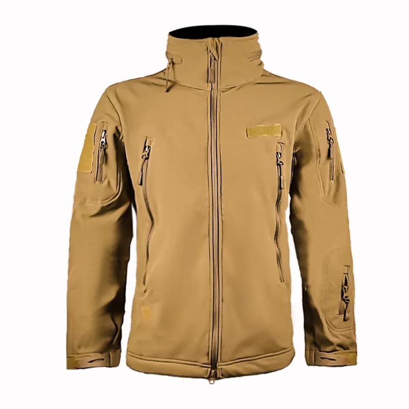 Veste tactique camouflage hiver col montant polaire épaisse imperméable pour pêche et outdoor