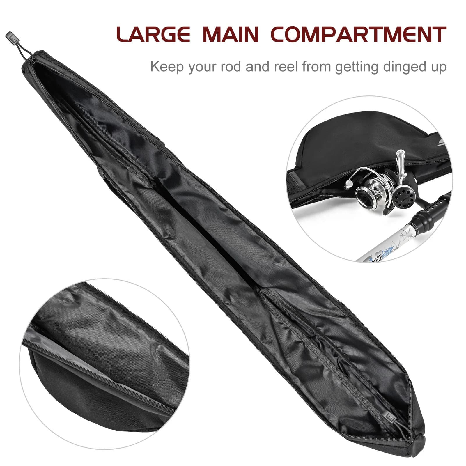 Sac de transport canne à pêche portable 85/106/126cm avec sangle - Étui protecteur durable pour canne et matériel