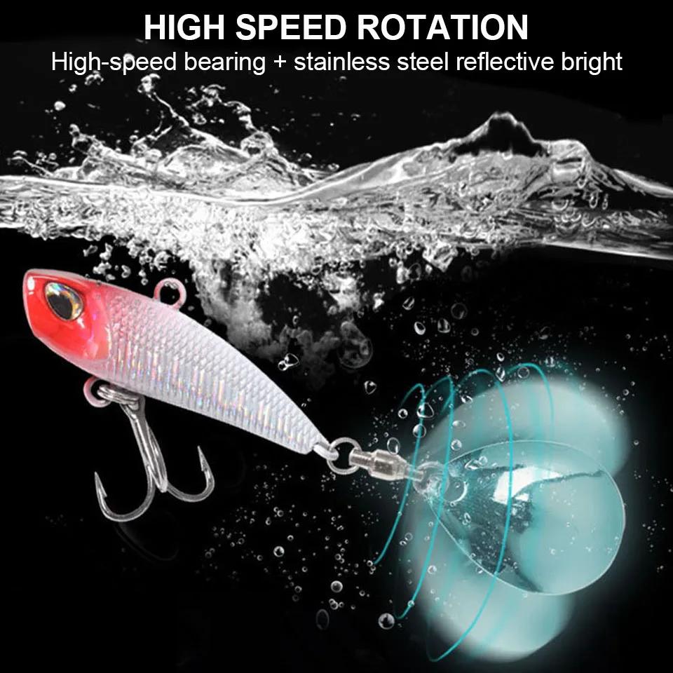Leurre spinner métal WALK FISH 7g à 21g avec queue rotative et séquins pour pêche au vif et traîne
