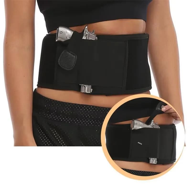 Ceinture tactique ventre holster dissimulé pour pêche et chasse - Port discret sécurisé