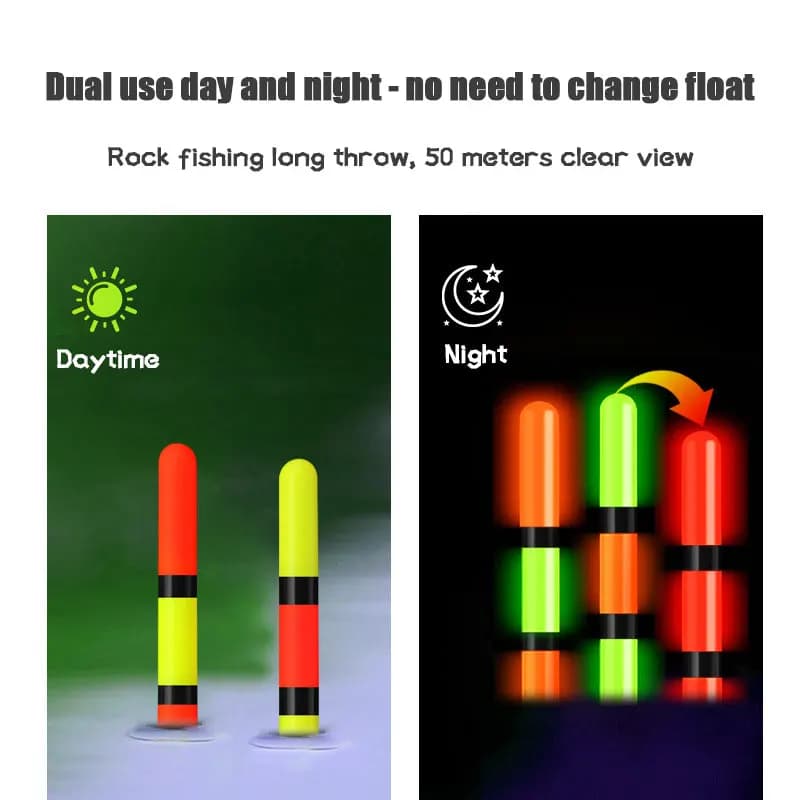Flotteur LED électronique pour pêche aux leurres 3-6 mesh 6.8MM, haute sensibilité avec détection de gravité