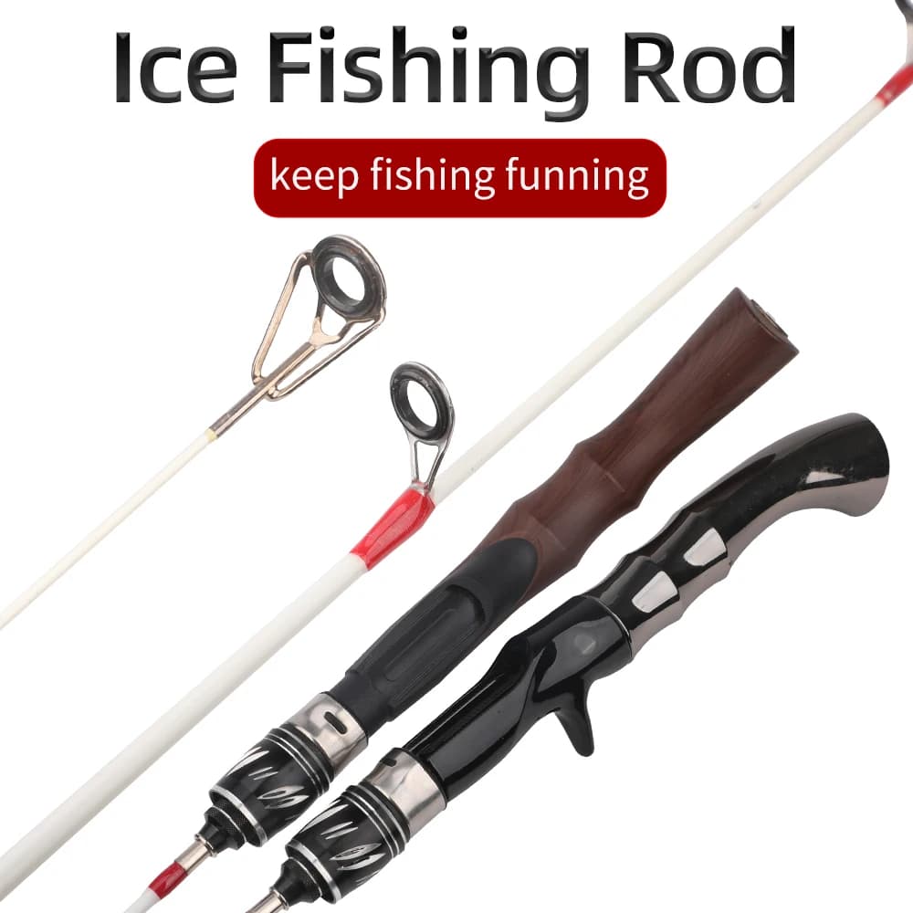 Canne à pêche crevette ultralégère hiver 60-70cm portable - Accessoire pêche glace sans moulinet