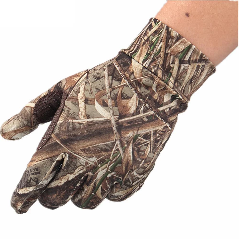 Gants de pêche écran tactile bioniques anti-dérapants camouflage pêche chasse tir doigts complets