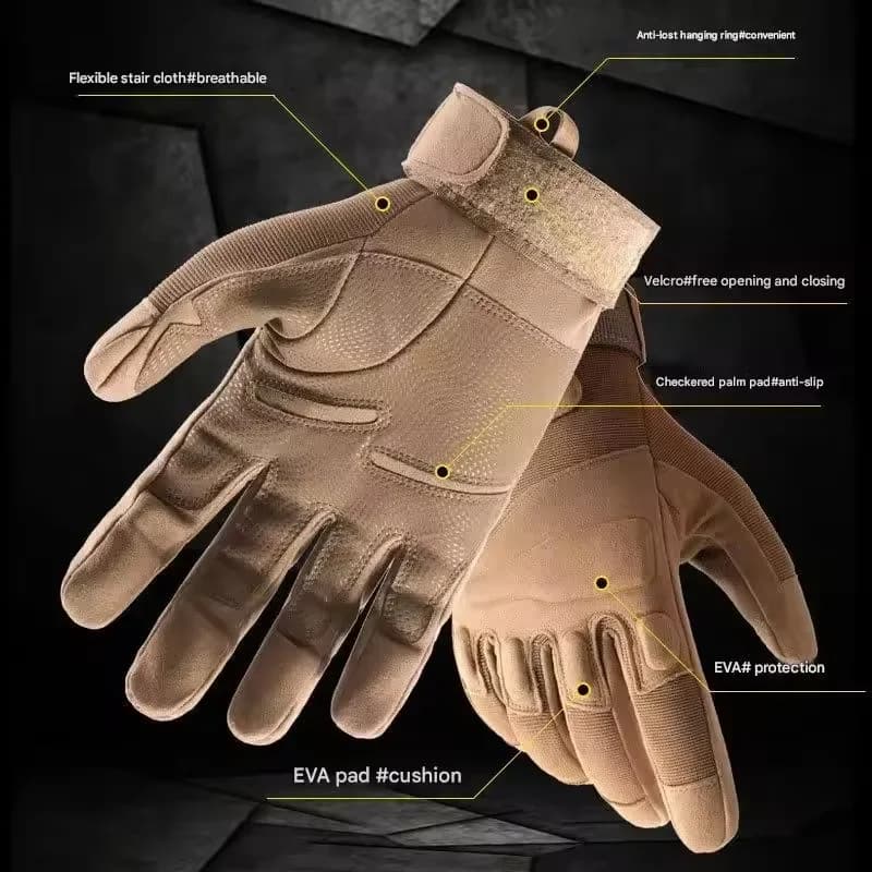 Gants tactiques anti-dérapants pour pêche, escalade et paintball - Hommes sportifs