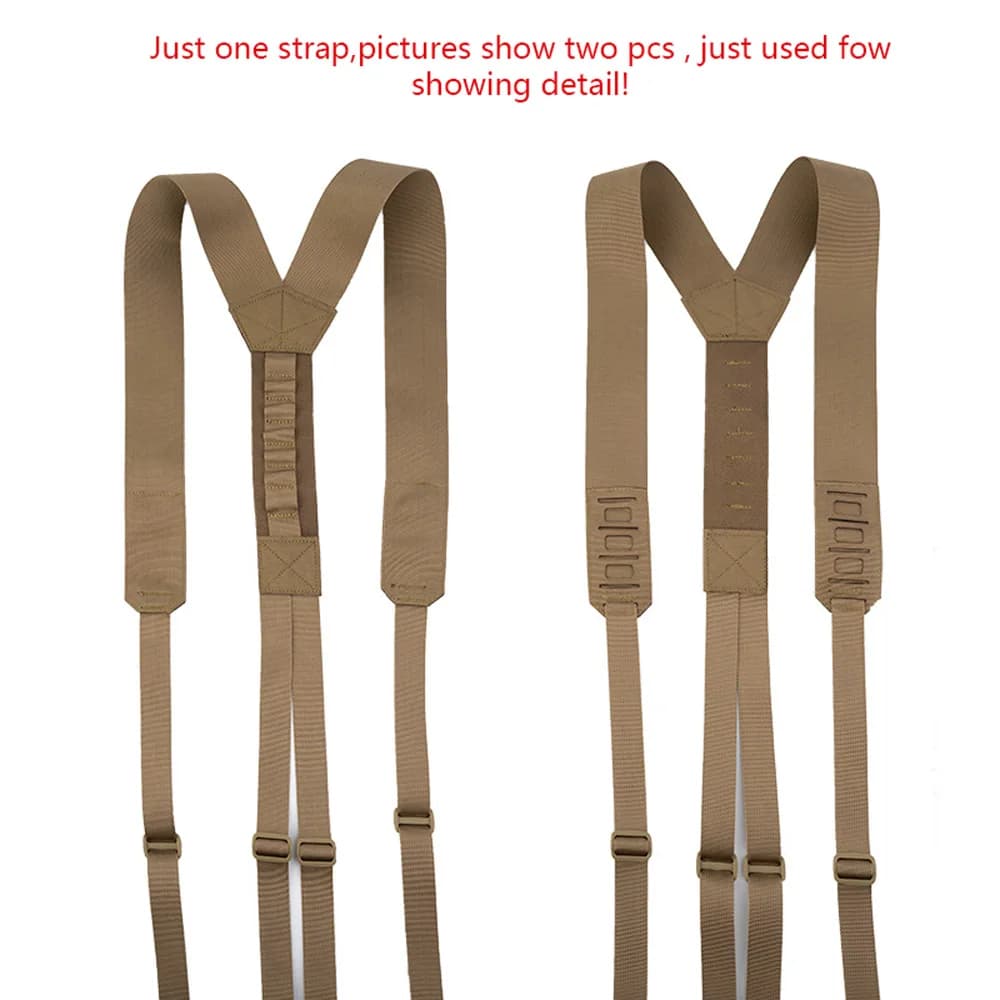 Bretelles de suspension tactiques Y avec sangle de taille pour pêche confortable et équilibrée