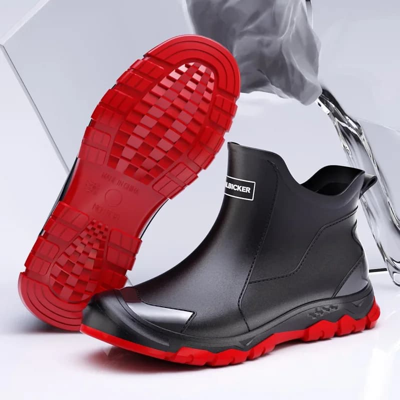 Bottes de pluie homme grande taille 39-48 antidérapantes résistantes chaussures eau extérieur épaisses plastique