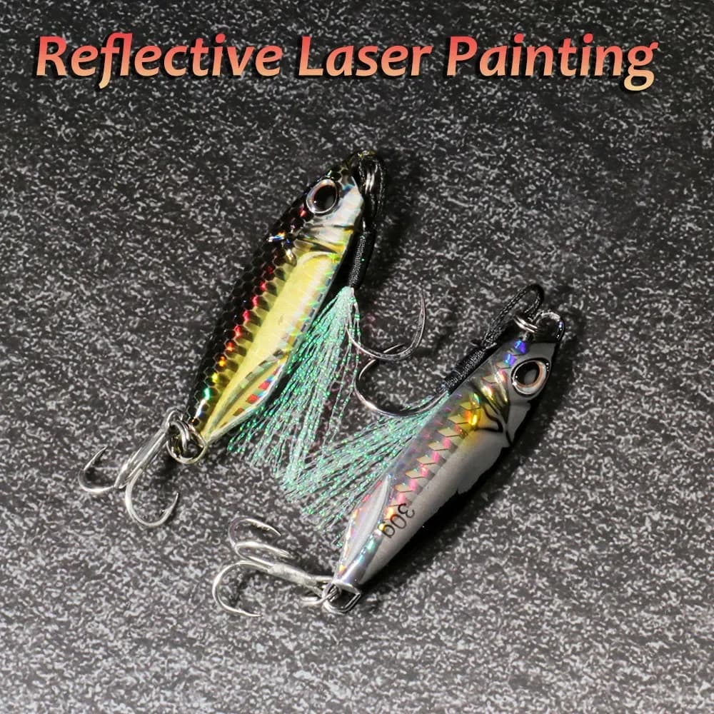 Leurre métal jig casting 10g à 40g pour pêche en lac et océan, leurre souple spinner appât artificiel