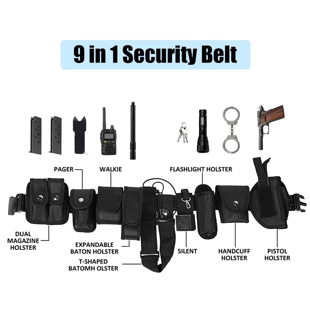 Ceinture de service tactique modulaire pour sécurité pêche et application de la loi