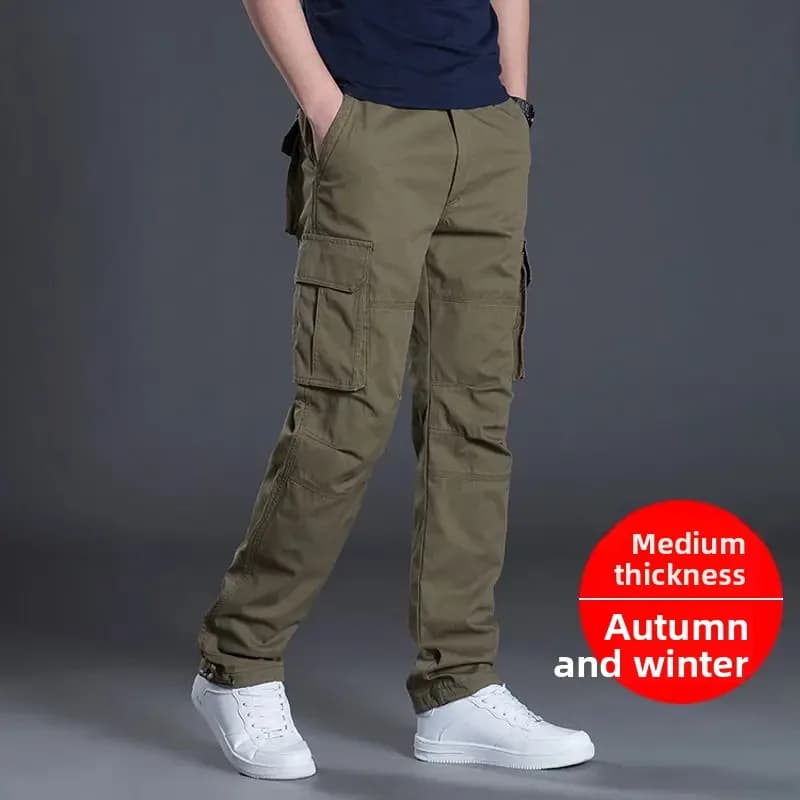 Pantalon de travail décontracté résistant multi-poches pour pêche et loisirs outdoor
