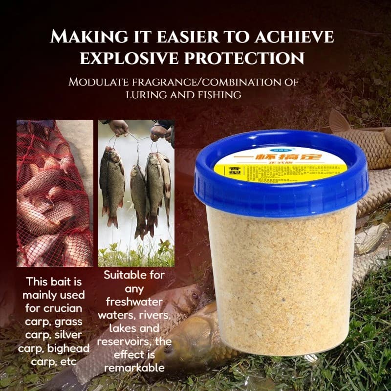 Poudre attractante composite pour carpe - appât poudreux efficace équipement pêche professionnel