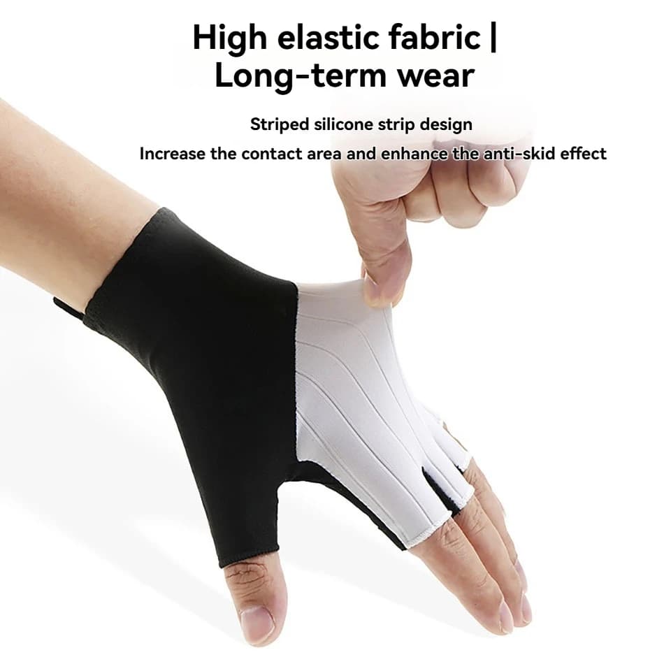 Gants vélo été doigts coupés MTB rembourrés anti-dérapants absorption chocs pêche
