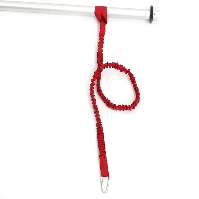 Laisse réglable pour pagaie de kayak élastique - Cordon spiralé avec crochet de sécurité pour bateau et perche