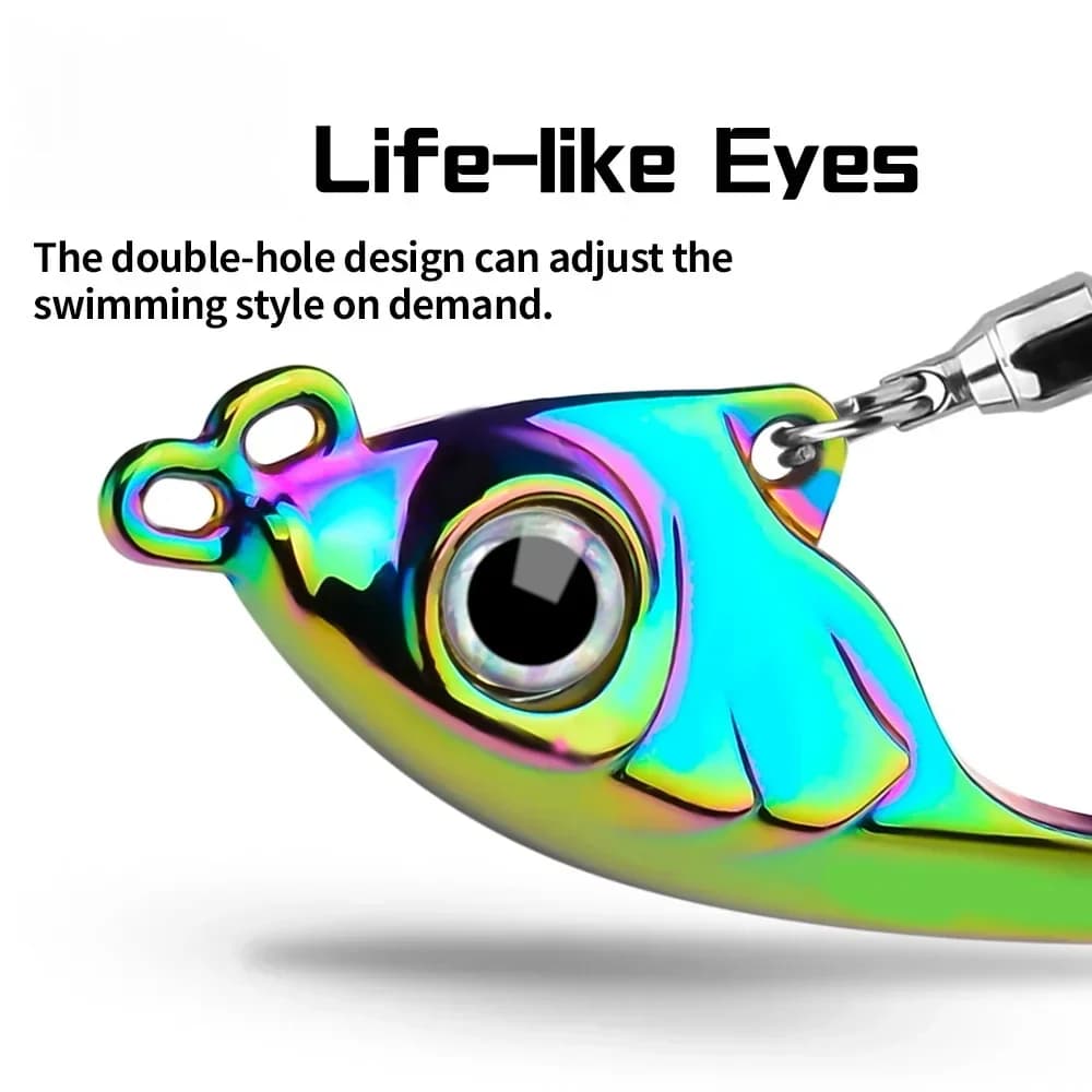 Spinner Bait métallique 7g à 15g avec paillettes pour pêche du brochet et black bass