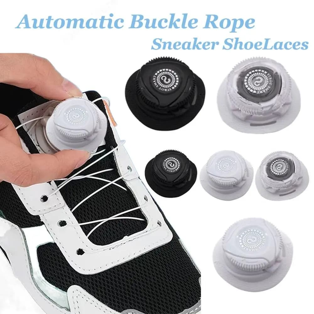 Lacets automatiques à boucle rapide sans nœud pour chaussures de pêche et randonnée