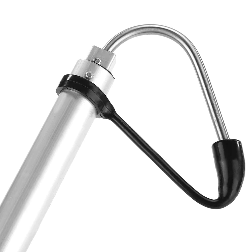 Gaffe télescopique en acier inoxydable pour pêche en mer et glace - Crochet flexible et durable