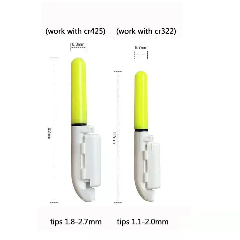 Lot de 10 lampes LED rechargeables pour canne à pêche, lampe clip nocturne pour pêche de nuit