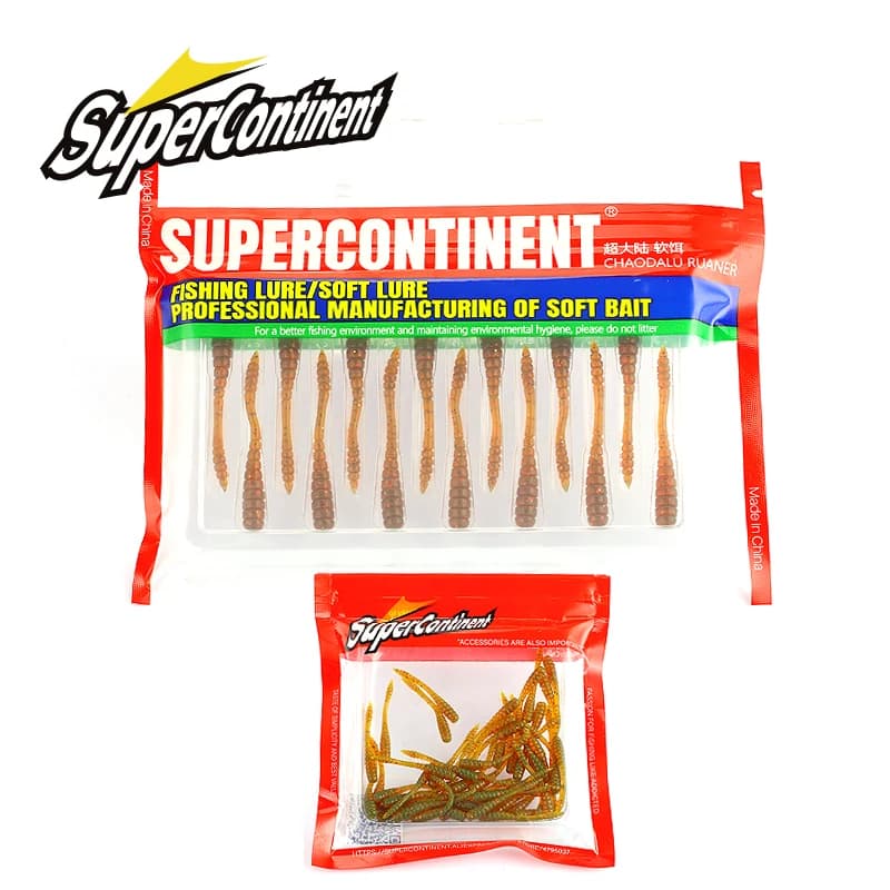 Leurres souples Tipsy Fish 3cm 5cm Supercontinent - Appâts tremblants pour pêche en eau douce