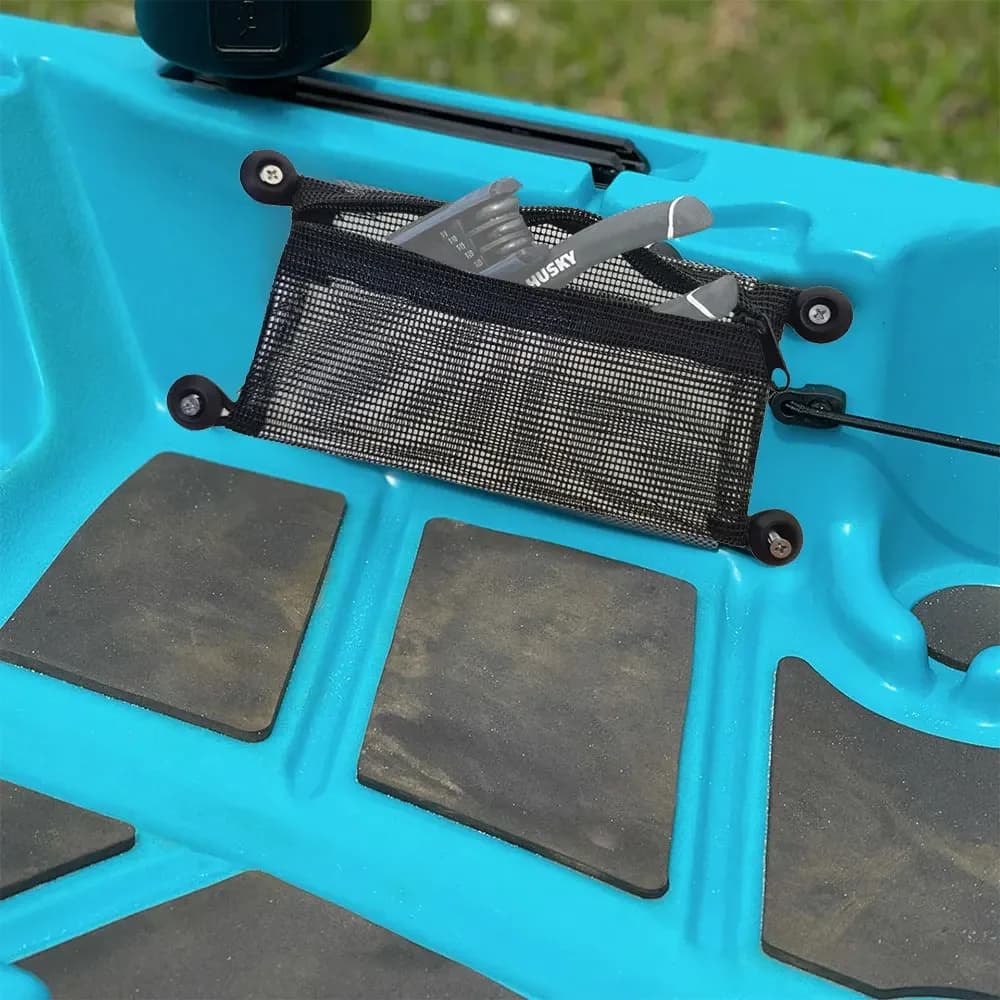 Sac de rangement latéral mesh pour kayak - Organisateur d'outils et accessoires de pêche