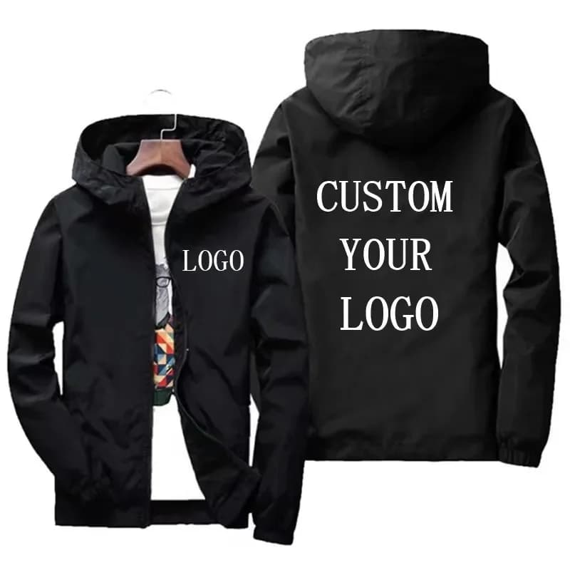 Veste personnalisable unisexe avec logo sur mesure - Windbreaker léger pour pêche et vêtement promotionnel